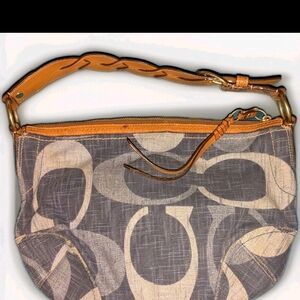 Stylish Coach Y2K Carly Denim Hobo Purse